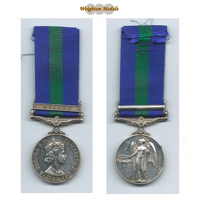 General Service Medal - Malaya Clasp - Gnr. B S Deakins